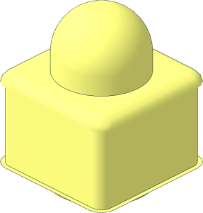 ~Duplo Primo Brick  1 x  1 without Side Faces