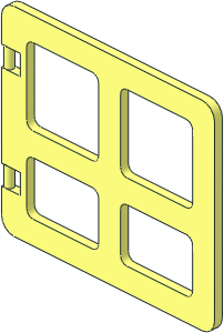 Duplo Window 1 x 4 x 2 with Four Panes Duplo Window 1 x 4 x 2 with Four Panes