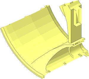 ~Wheel Rim 28 x 60 with 3 Spokes and 3 Pegholes - 1/6