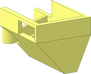~Train Base  6 x 14 Inverted Sloped Front Half
