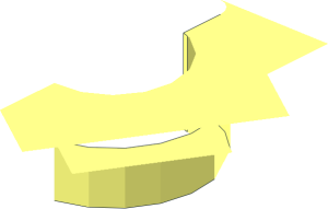 ~Technic Rotor  3 Blade with  6 Studs - Center Half