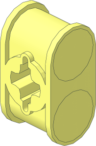~Technic Pin  3L Double with Axlehole Centre