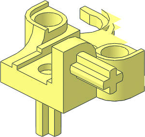~Technic Gear Box Half with 4 Axle Stubs and 6 Pin Sockets - Half