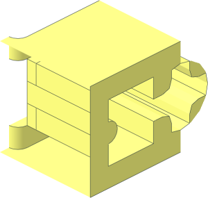 ~Motor Pull Back  4 x  9 x  2.333 Axle Hole Frame