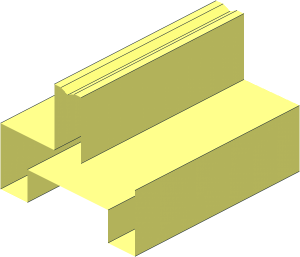 ~Train Track Rail Curved Inside - Plain Segment