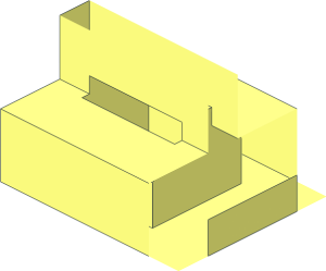 ~Train Track  4.5V Crossing Slotted - Rail End