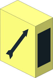 ~Brick  1 x  2 x  2 with Center Stud with Train Point Pattern