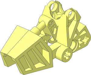 ~Constraction Foot  3 x  6 x  2.333 with Rounded Ball Socket - Central Part