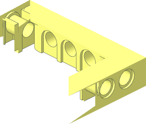 ~Technic Brick  4 x  6 with Open Centre  2 x  4 - One Half without Underside Studs