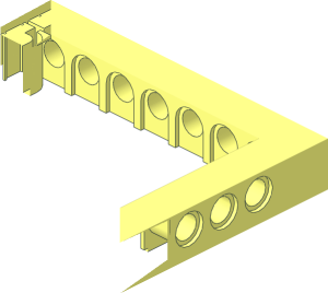 ~Technic Brick  6 x  8 with Open Centre  4 x  6 - One Half without Underside Studs