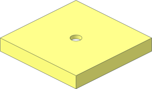 ~Container Box  3.5 x  3.5 x  1.333 with Hinged Lid Cover