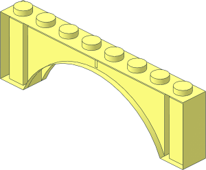 ~Arch  1 x  8 x  2 without Front and Back Faces