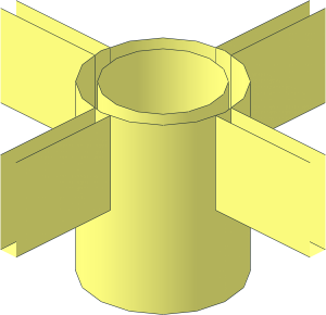 ~Underside Stud4 with Supporting Fillets