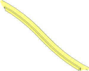 ~Train Track Roller Coaster Ramp  4 x 16 x  3 S-Shape Rail