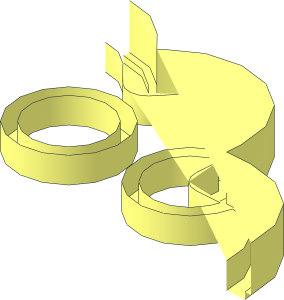 ~Plate  3 x  5 Cloud Shape with  3 Studs Quarter