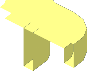 ~Plant Flower  4 x  4 with  4 Rounded Petals  1/8