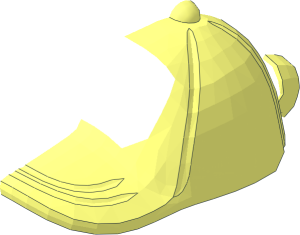 ~Minifig Hair with Ponytail and Baseball Cap - Cap Half