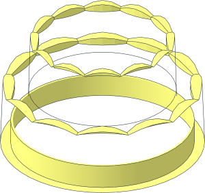 ~Minifig Food Cake Double Layer, Icing without Printable Surface