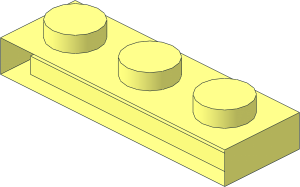 ~Plate  1 x  3 without Front Face
