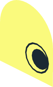 ~Duplo Brick  2 x  2 x  2 Curved Top with Eye Pattern on Both Sides - Side