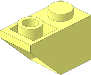 ~Slope Brick 45  2 x  1 Inverted with Inner Stopper Ring without Front Face