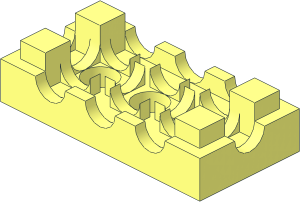 ~Brick  2 x  4 with Top/Side/End Holes - Base