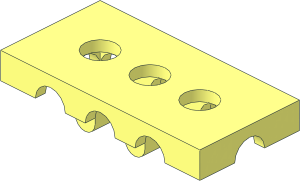 ~Brick  2 x  4 with Top/Side/End Holes - Top without Studs