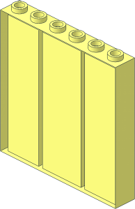 ~Brick  1 x  6 x  5 without Front Face