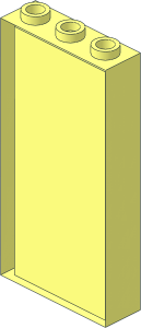 ~Brick  1 x  3 x  5 without Inner Ridges without Front Face