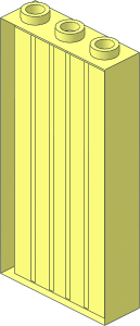~Brick  1 x  3 x  5 with Inner Ridges without Front Face