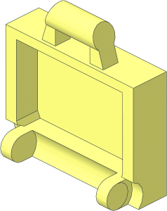 ~Minifig Suitcase with Hinge without Clasps