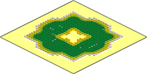 ~Baseplate 32 x 32 with Island and Water Pattern