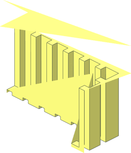 ~Minifig Pushbroom - Broom Head 1/4