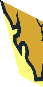 ~Gold Lion on Red/White Quarters Background Pattern - Segment B