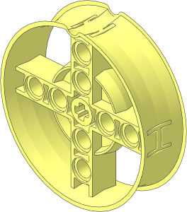 ~Wheel 14 x 48 with  4 Spokes with Integral Tyre - Rim