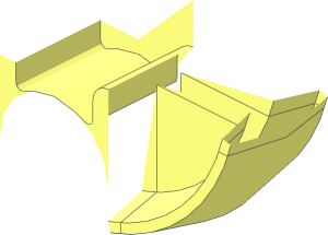 ~Wheel 14 x 48 with  4 Spokes with Integral Tyre - Rim Centre Reinforcement