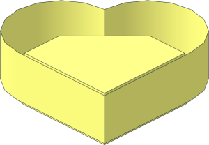 ~Tile  1 x  1 Heart Shape without Top