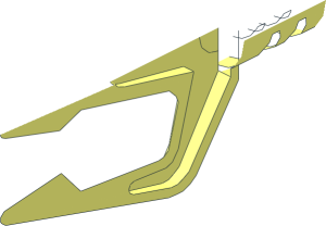 ~Technic Bionicle Weapon Trident with Axle 6L Quarter