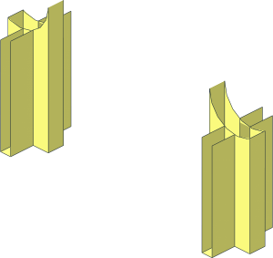 ~Brick  1 x  4 x  2 with Centre Stud Top - Underside Reinforcements