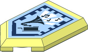 Tile 3 x 2 with Angled End with Nexo Power Shield Pattern - Drop the Beat Tile 3 x 2 with Angled End with Nexo Power Shield Pattern - Drop the Beat