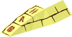 ~Wedge  2 x  6 Double Left with Bricks and Hieroglyphs - Pattern