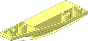 ~Wedge  2 x  6 Double Inverted Left without Side Faces and Solid Studs