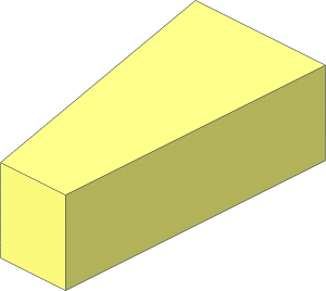 ~Wedge Brick  4 x  2 Right without Studs