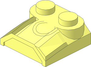 ~Slope Brick Rounded  2 x  2 x  0.667 without Top Faces