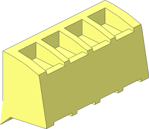 ~Plate  2 x  2 with Raised Grilles - One Grille