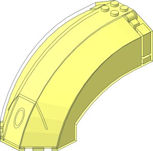 ~Windscreen 12 x  6 x  6 Curved with Pin Holes - Without Patternable Area