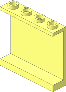 ~Panel  1 x  4 x  3 with Hollow Studs without Front Face