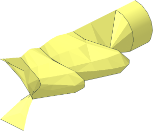 ~Snow Flake  4 x  4 - Arm Half with Flat End