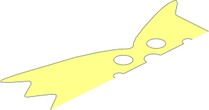 ~Minifig Cape Cloth with Pointed Ends and Collar Half Surface