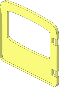 ~Duplo Door  1 x  4 x  3 with Arched Top with Large Window without Front